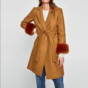 Zara Camel Coat Size S